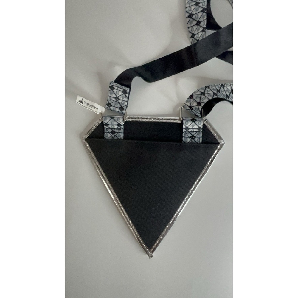 Disneyland 60 Diamond Celebration‎ Pin Lanyard & Pouch NEW Disney Black Silver - Picture 3 of 5
